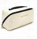 Travel Makeup Bag Women: 3-Compartment Waterproof PU Leather Cosmetic Organizer for Business Trip - Large Capacity Toiletry Pouch with 3 Pockets - On-the-Go Women 25-45