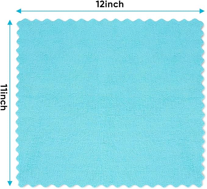 Orighty Microfiber Cleaning Cloth, 100 Pack Highly Absorbent Cleaning Supplies, Lint Free Kitchen Towels Cleaning Rags, Microfiber Towels for Cars, House, Window, 12x11 inch