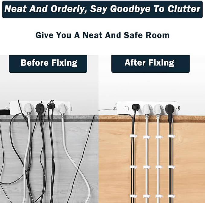 300 Pcs Nail in Cable Clips - 10mm, Coax, Speaker, Ethernet, Wall Wire Clips for Cords & Cables