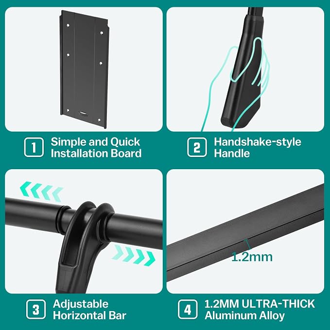 Pull Down Closet Rod, Adjustable 35''-47.6'' Wardrobe Lift Rail Organizer | Side Mounted Two-way Buffering Closet Poles for Hanging Clothes, Heavy Duty Pull Down Clothes Rack, 33 lbs Load Capacity
