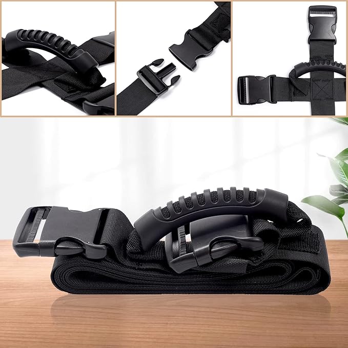 Box Carrying Strap with Handle, Handheld Belt for Safely Moving and Lifting Heavy Boxes, Adjustable Belt, Cross Style Carry Straps, Suitable for Groceries, Luggage(74.8 inch)