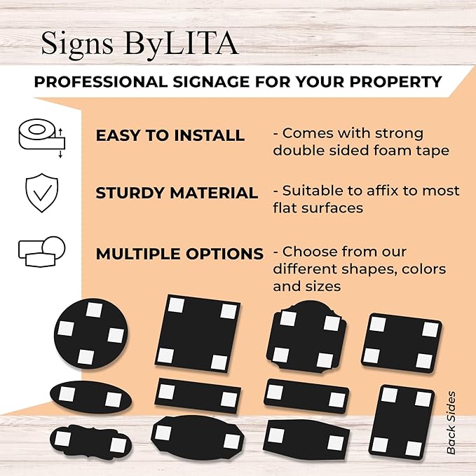 Signs ByLITA Fancy Storage Room Sign (Blue) - Small 10 Pack