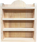 Wood Rack Shelf for Lenox Village Spice Jars 4-Tier Wall Mount Spice Rack for 24 Jars, No Assembly Required Display Organizer for Collectible Mini Spice Houses