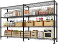 GarveeHome 70.8" W Storage Shelves Metal Shelving Unit, 1060 LBS Heavy Duty Wire Shelving 4-Tier L-Shaped Storage Rack with Adjustable Shelf for Pantry Kitchen Corner Bedroom
