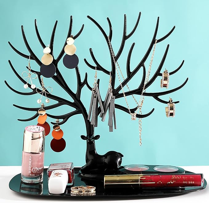 Jewelry Organizer Hanging Tree Rack, Jewelry Display Stand | Tree Tower Rack Hanging Organizer, For Necklace, Earrings, Bracelet, Ring, Jewelry Tree Stand Rack