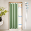 Vatge Magnetic Doorway Curtain for Privacy, Closet Curtain with Rod, Room Dividers for Closet Door and Sliding Door, 1 Panel, W42 x L80, Sage Green
