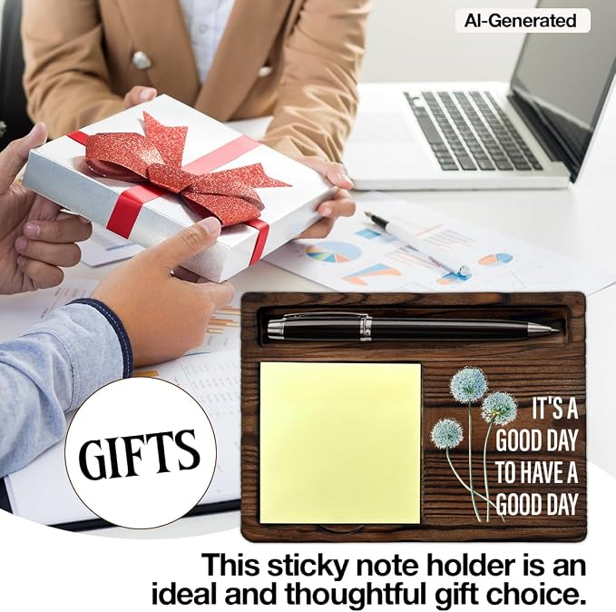 Inspirational Motivational Gifts for Women Men Coworkers Positive It's a Good Day to Have a Good Day Sticky Note Holder Office Cubicle Decor