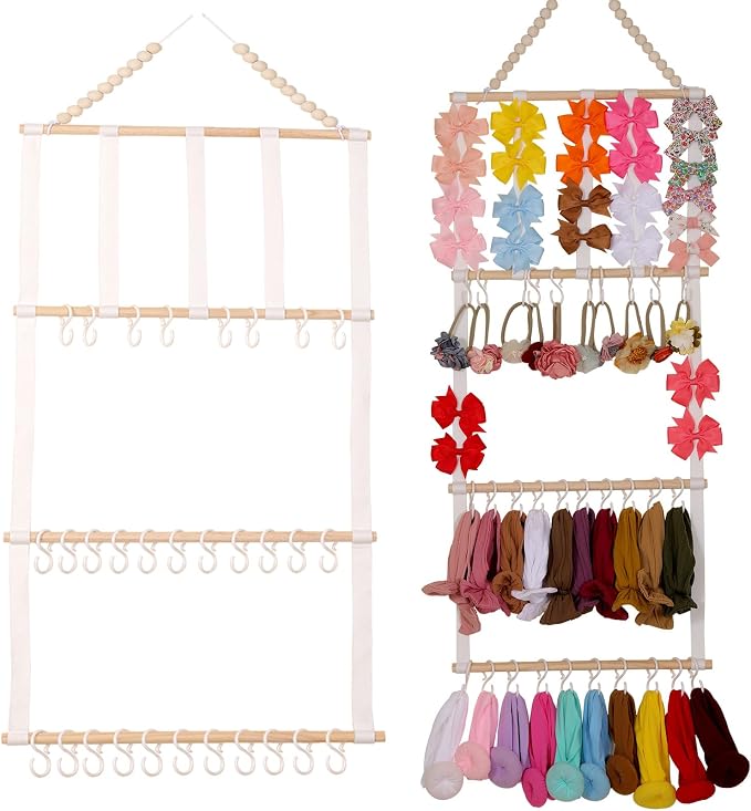 YOcity Headband Holder for Girls Baby Headband Organizer Head Bands Hair Accessories Display Organizer Wall Hanging Decor for Nursery Toddler Girl Room