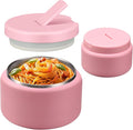 BOSEDSANG 13.5oz Soup Thermo for Hot Food Kids with Buckle Lid Insulated Vacuum Food Jar Wide Mouth Leakproof Stainless Steel Lunch Container- Pink