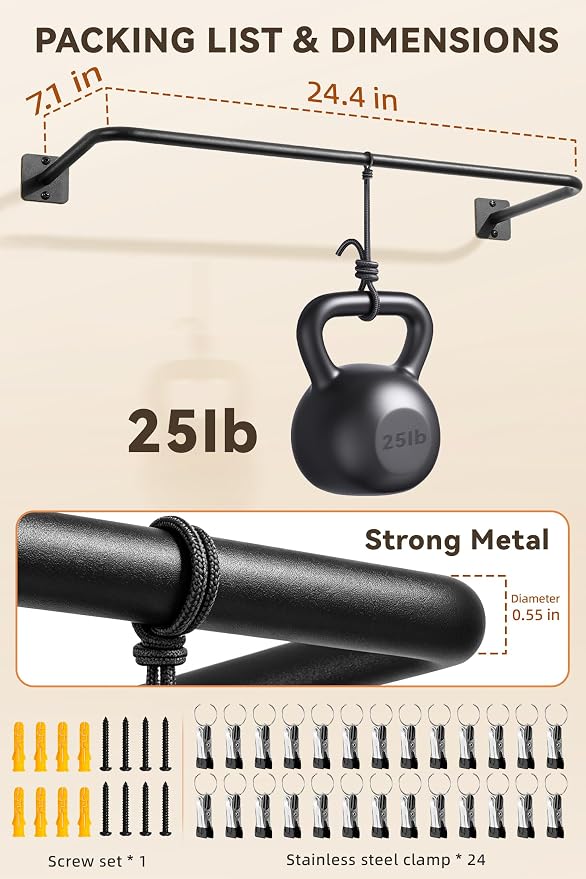 Cowboy Hat Rack for Wall 24 Clips Cowboy Hats Hook Metal Cowboy Hat Hanger | Hat Organizer for Bucket Baseball Caps Sunhat Winter Beanies Fedora Hat Holder on Wall Women Men Closet Black 2 Pcs