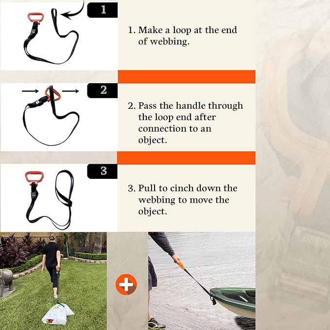 MULTUS Handle and Haul 2 Handle Moving Strap to Lift Carry Drag - 2 Pack