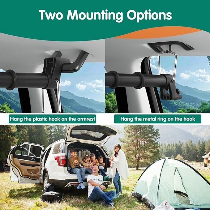 Car Clothes Hanger Bar 30-62 Inch Wrinkle-Free Garment Rack for Vehicles | Heavy-Duty Adjustable Car Clothes Rod with Anti-Slip for SUV, Truck & Sedan, Keeps Clothes Neat for Travel and Business Trips