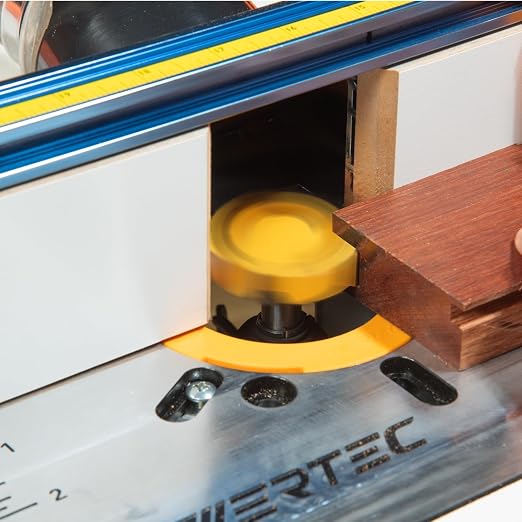 POWERTEC Slab Flattening Router Bit, 1/4 Shank, 2" Diameter, 1/2" Cutting Depth, Woodworking Surfacing Bits for CNC Machine, Wood Milling & Live Edge Wood Planing (73056)
