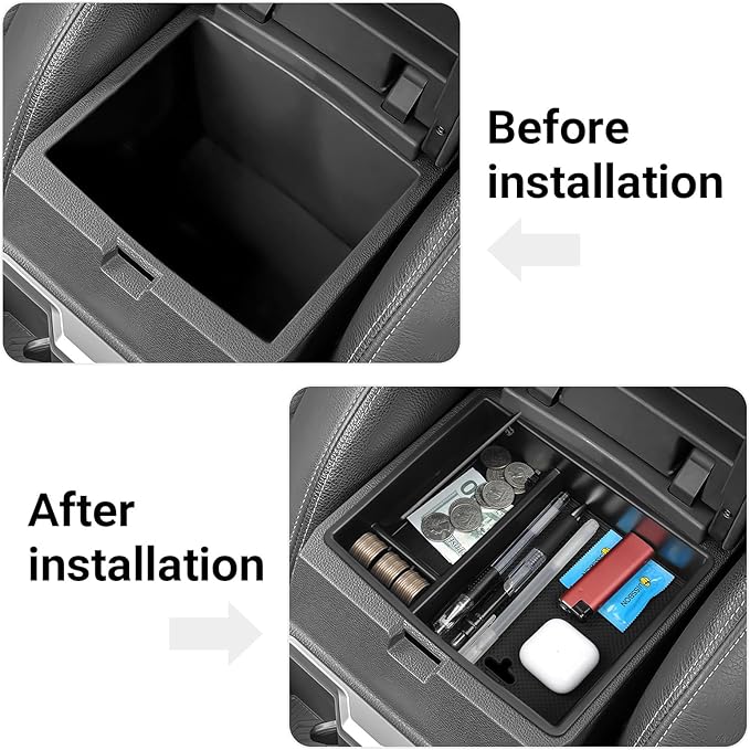 YOJOJOCO Center Console Organizer Compatible with Toyota 2026 2025 2024 Tacoma Accessories ABS Plastic Material Hidden Storage Box