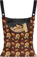 Sunflower Clothespin Bags Pumkpin Space-Saving Clothespin Storage Hanger Bag, Thanksgiving Hanging Storage Organizer with Hanging Rope for Home Outdoor Supply