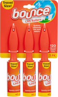 Bounce Travel Lint Rollers, 3 Pack, Quickly Removes Lint and Debris, 120 Pre-Cut Sheets Total