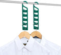 CraftyCrocodile Space Saving Hangers for Clothes - 2 in Pack, Heavy Duty Plastic, Multi Closet Space Savers for Shirts, Pants, Jeans, Sweaters - Hanger Organizer Space Saver