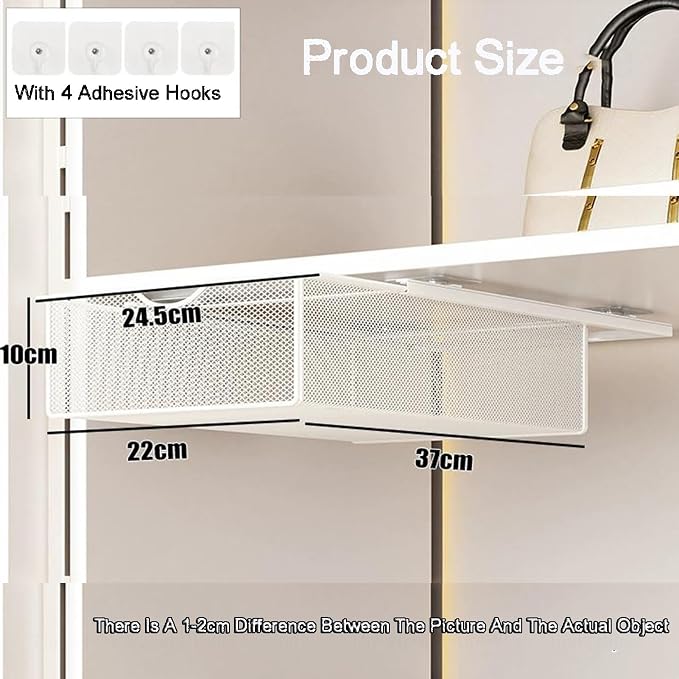 Pull Out Drawer Organizer Containers Storage Bin,Compact Hanging Pullout Drawer Basket,Stackable Shelf Baskets Organizer(Style 4)
