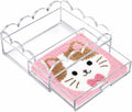 Acrylic Tray with Drawer 5" x 5" Scalloped Clear Acrylic Display Tray for Insert Needlepoint,Desk PMMA Organizer for Perfume Necklace Lipstick Cosmetic Bedroom Bathroom Napkin Tray