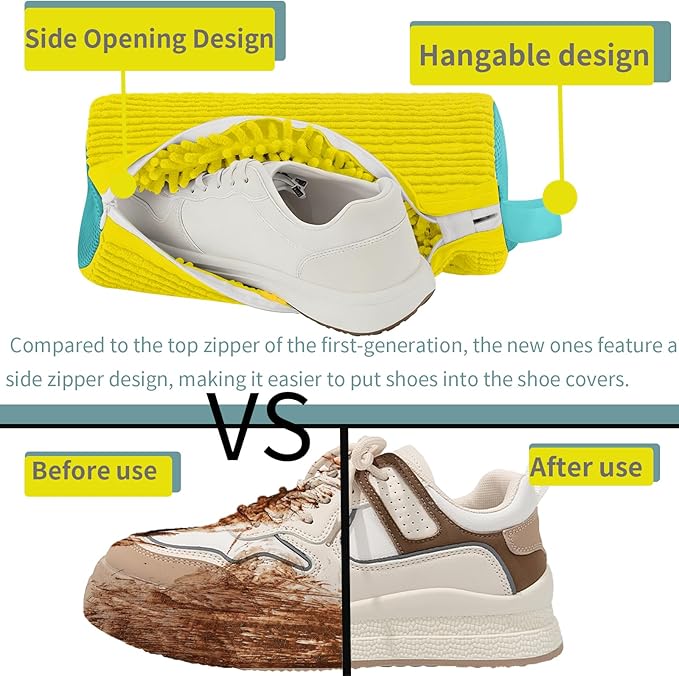 Shoe Washing Machine Bag Laundry Shoe Bag for Washer and Dryer Reusable 2pc Shoe Cleaning Bags for Sneakers 360 Deep Cleaning for All Shoes Types with Invisible Zipper