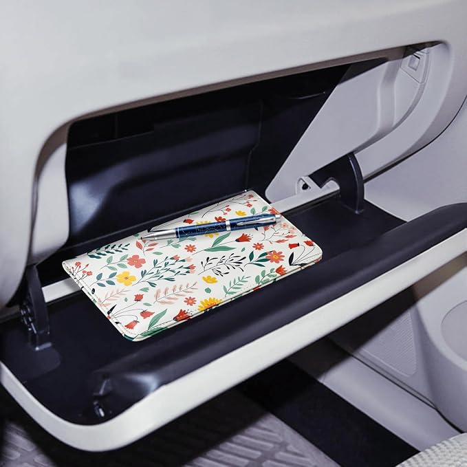 CoBak Car Registration and Insurance Holder | Vehicle Glove Box Organizer, Auto Truck Compartment Document Case with Magnetic Closure for Insurance & Driver License