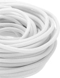DMiotech 100ft Wire Loom Split Tubing 3/8 Inch(9.5mm) ID, Cord Protectors from Pet Flexible Conduit Cable Management for Office Home Garden, White