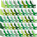 Jutom 48 Sets Cardboard Magazine Holders with Labels for Office,Green
