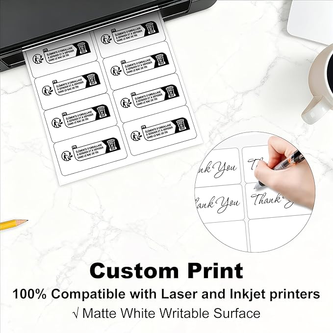 2" x 4" Printable Labels White 20000 Shipping Address Label for Laser Inkjet Printer 5163 8163 Mailing Label for Package Envelope (2000 Sheets)
