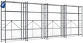 ALANNG 40" W Foldable 5-Tier Storage Shelves on Wheels Adjustable | Removable Metal Rack, Heavy Duty Rolling Organizer for Kitchen, Garage, Closet, Pantry, and Office (Grey,4 Pack)