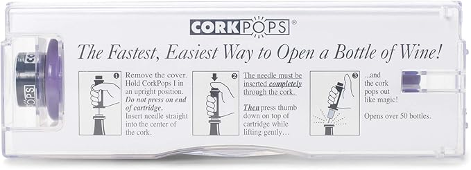 Cork Pops Red 6.5 Inch Original Wine Bottle Opener