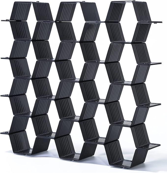 Honeycomb drawer organizer and divider, underwear, socks, tie sorter, office supplies and sundry sorting 32 pieces (Black)