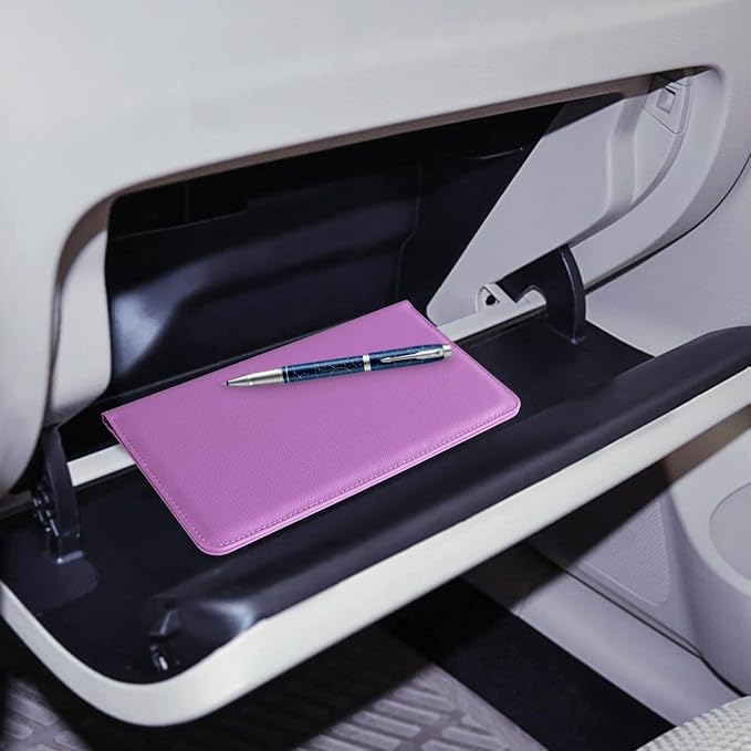 CoBak Car Registration and Insurance Holder | Vehicle Glove Box Organizer, Auto Truck Compartment Document Case with Magnetic Closure for Insurance & Driver License
