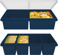 Silicone Freezer Trays with Lids, 2 Cup & 1 Cup Soup Container Style Ice Cube Trays, Easily prepare portioned meals, Great for storing soups and other dishes, Oven & Dishwasher-Safe(2-Pack)