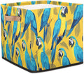 TropicalLife Parrot Storage Cube, 13 Inch Fabric Cube Storage Organizer Bin for Shelves Clothes, Decorative Foldable Storage Boxes
