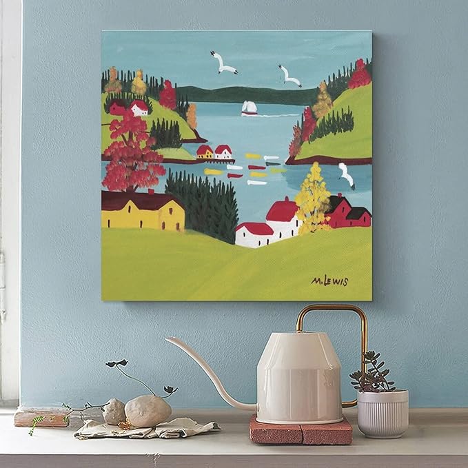LADYIV Untitled By Maud Lewis Paintings Art Posters Canvas Wall Art Poster Decorative Bedroom Modern Home Print Picture Artworks Posters 12x12inch(30x30cm)