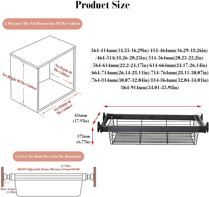 Pull Out Drawer Organizer Containers,Stackable Shelf Baskets Organizer,Aluminum Alloy Stackable Storage Bins,for Office Bathroom Bedroom(28.11-30.07in)