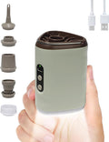 Portable Air Pump with 2500mAh Battery USB Rechargeable Lightweight Electric Mini Air Pump Inflate Deflate for Pool Floats Vacuum Storage Bags Air Mattress Swimming Ring Sleeping Pads – Khaki | USB Rechargeable, Lightweight, Electric, Mini, for Pool, F...