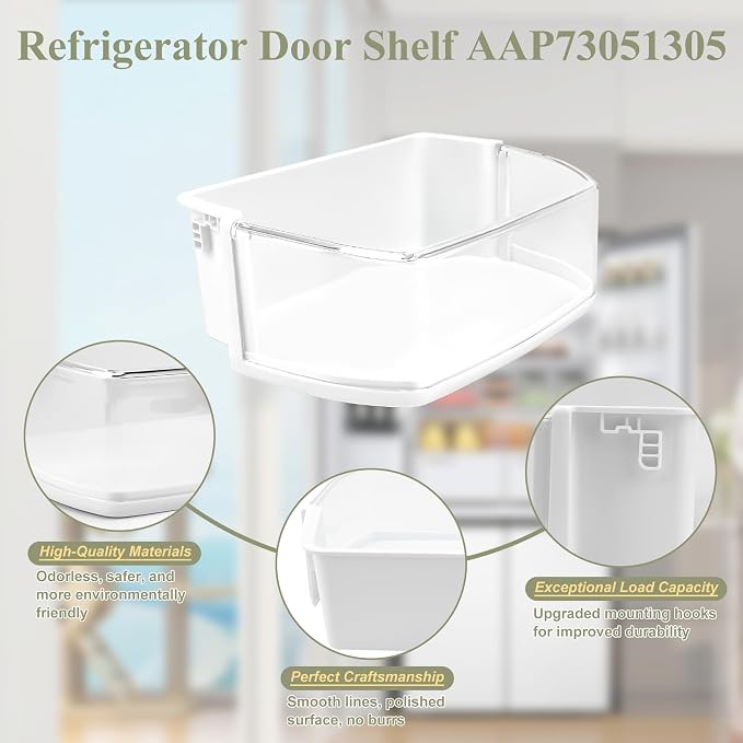 AAP73051305, AP5959449 Door Shelf Bin Compatible with kenmore Refrigerator(some models,not all): LFCS22520S, LFC22770ST, LFC22770SW, LFC22770SB etc, Replacement Door Basket PS11700735, EAP11700735
