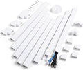 120in Cord Hider Wall, Cable Management Kit to Hide 3-5 Cords, Cord Organizer Wall, TV Cable Hider Wire Hider for Wall Hide Cords Wall Mounted TV, Cable Raceway White 8 x L15in, W1.2in H0.65in