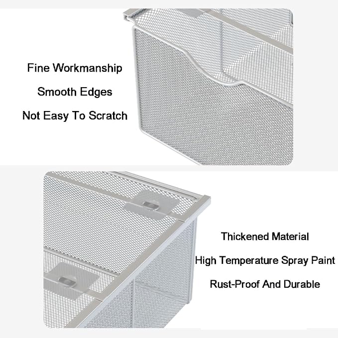Pull Out Drawer Organizer Containers Storage Bin,Compact Hanging Pullout Drawer Basket,Stackable Shelf Baskets Organizer(Style 2)