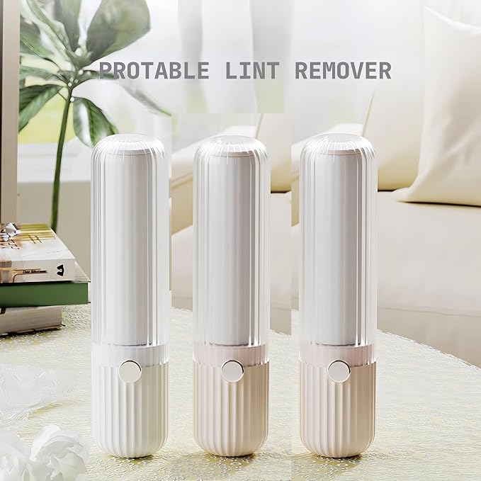Mini Lint Roller for Clothes Reuseable Pocket Lint Remover for Travel, Portable Sticky Roller for Pet Hair, Small Lint Roller with 4 Rolls Refillable