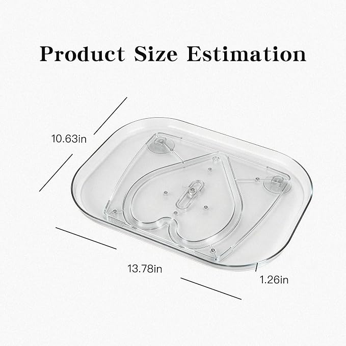 2-Pack Fridge Organizers and Storage,360° Refrigerator Lazy Susan for Fruits/Spices, Pantry Lazy Susan Kitchen Rotating Tray