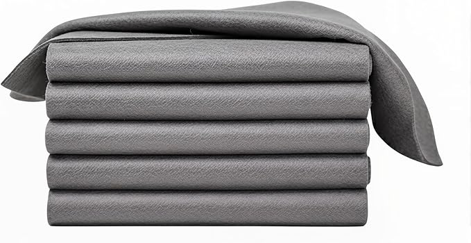 SakerPlus Thickened Magic Cleaning Cloth, 5 Pieces Lint Free Microfiber Cloth for Glass, Mirrors, Windows, Cars (15.7"x19.7" (40x50cm))