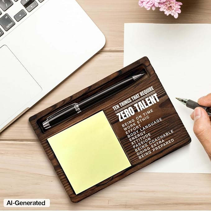 Motivational Sticky Note Holder Inspirational Gifts Self-Stick Note Pad Holders Positive Home Office Decor