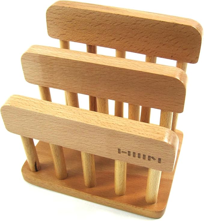 LENITH Wooden Dual Cutting Board Rack Chopping Board Organizer Stand Holder Kitchen