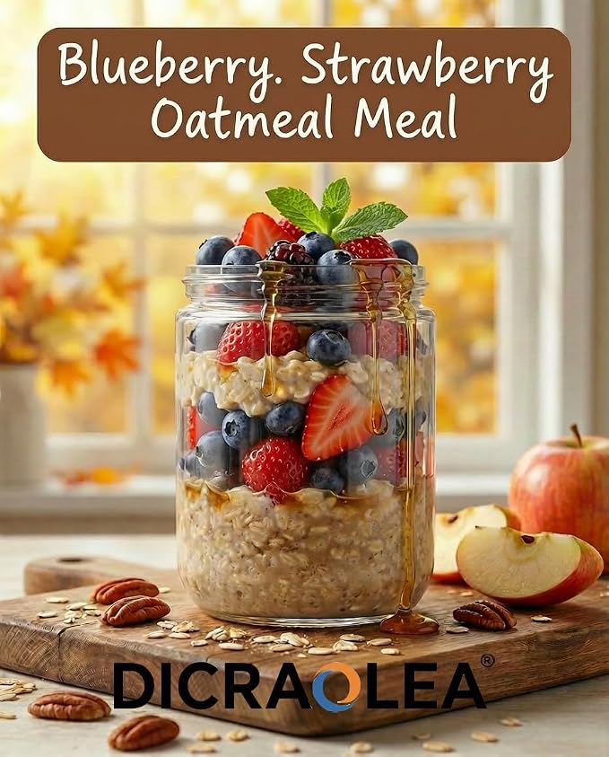 18oz 4Pack Glass Overnight Oats Jars Containers with Airtight Leakproof Lids, Reusable Mason Jars for Meal Prep, Yogurt Parfaits, Smoothies, Salads & Healthy Breakfasts (18 OZ-4-2)