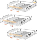 SANNO Pull Out Cabinet Organizer, Sliding Shelf, Pots and Pans Organizer, Expandable Shelf Drawer, Width 12.118.4"