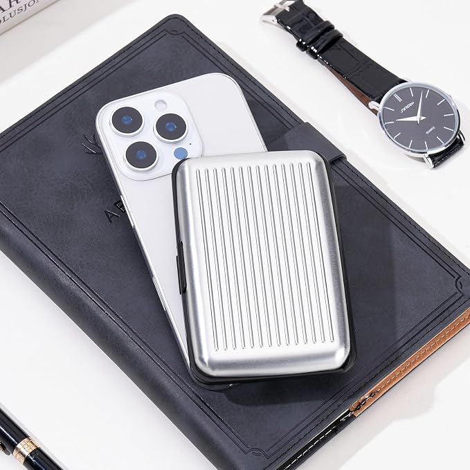 Women Credit Cards Holder,RFID Blocking Protection Aluminum Metal Wallet for Men Women Business Card Holder