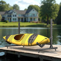 Freestanding Adjustable Kayak Storage Rack, 1 Side Kayak Bracket, Durable Kayak Rack with Lockable Wheels for Indoor, Outdoor, Garage, Shed, Dock