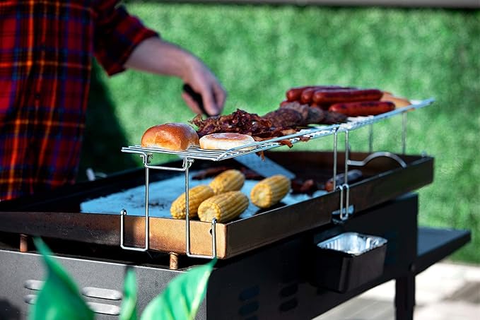 Yukon Glory™ Griddle Warming Rack - Designed for Blackstone Griddle 36" 1825 - New & Improved Design, One-Step Clip on Attachment (Not for Pro-Series)